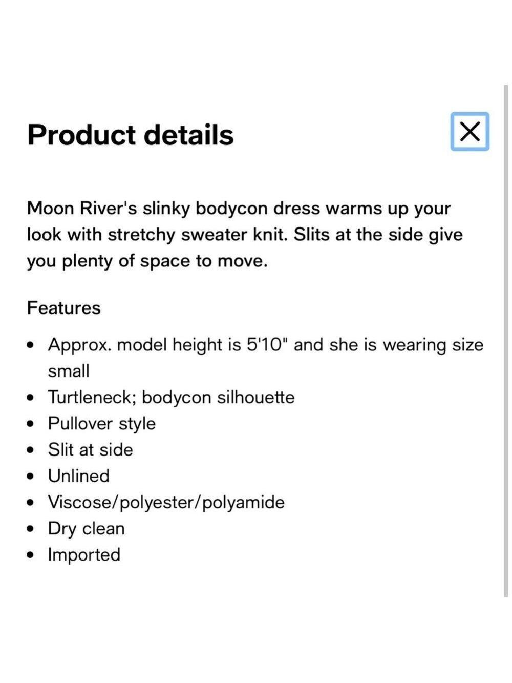 Moon River Julissa Lavender Stripe Turtleneck Sweater Side Slit Midi Dress NWT - Picture 3 of 11